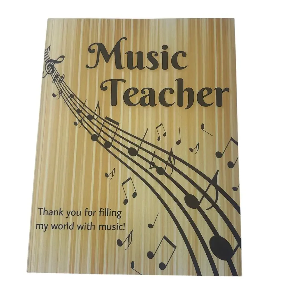 Music Teacher Staff Paper Notebook Appreciation Gift 100 Pages 8.5x11 New